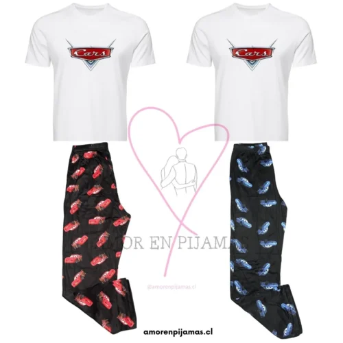 Pijama para pareja Rayo y Sally - Amor en Pijamas Chile