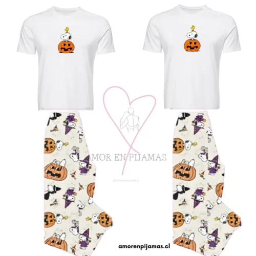 Pijamas para parejas Snoopy Halloween - Amor en Pijamas