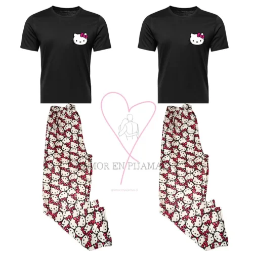Pijamas Goals Hello kitty caras - Amor en Pijamas
