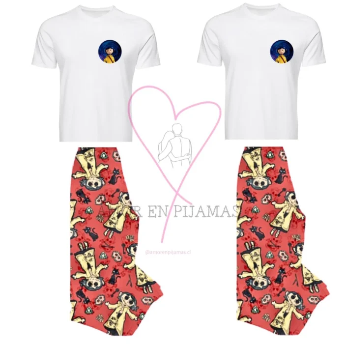 Pijamas para Parejas - Coraline Rojo