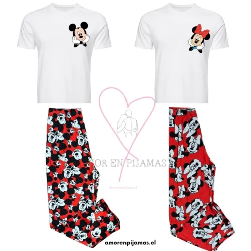 Pijama goals Mickey y Minnie - Amor en pijamas para parejas