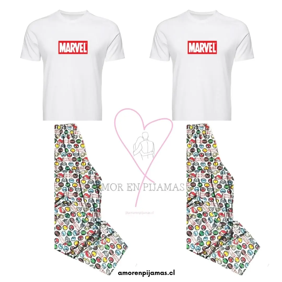 Pijamas para parejas Marvel - Amor en pijamas Pijamas para parejas Marvel - Amor en pijamas