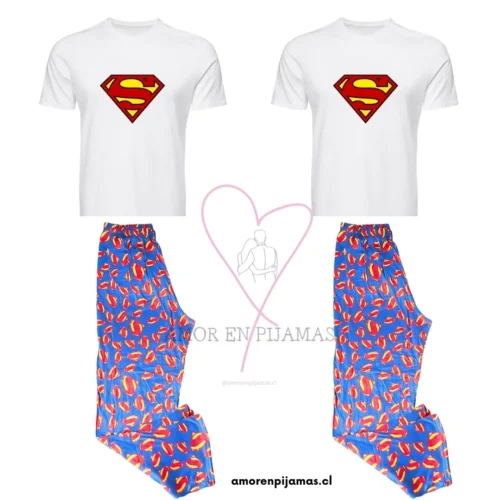 Pijama para parejas Superman - Amor en Pijamas en Chile