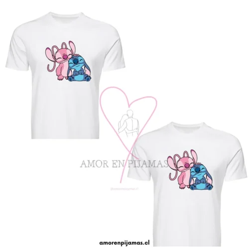 Poleras para Parejas Stitch y Novia - Amor en Pijamas