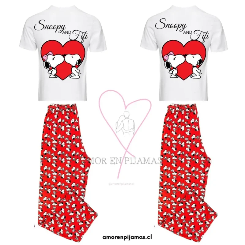 Pijama para parejas de Snoopy y Novia Full Diseño - Amor en Pijamas