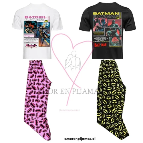 Pijamas Full diseño - Batman y Novia - Amor en Pijamas de Parejas
