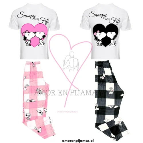 Pijamas Full diseño - Snoopy y Fifi - Amor en Pijamas para parejas
