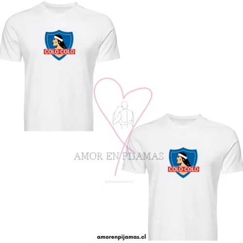 Poleras Colo Colo para parejas - Amor en Pijamas