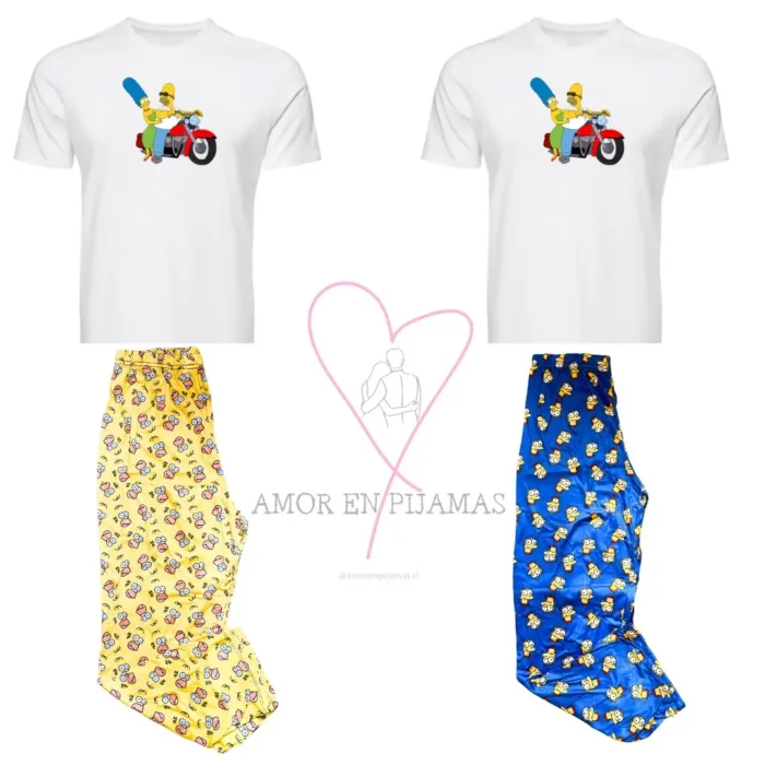 Pijamas para Parejas - Simpson Moto