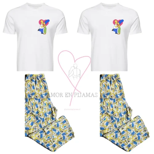 Pijama Marge y Homero Simpsons - Amor en Pijamas