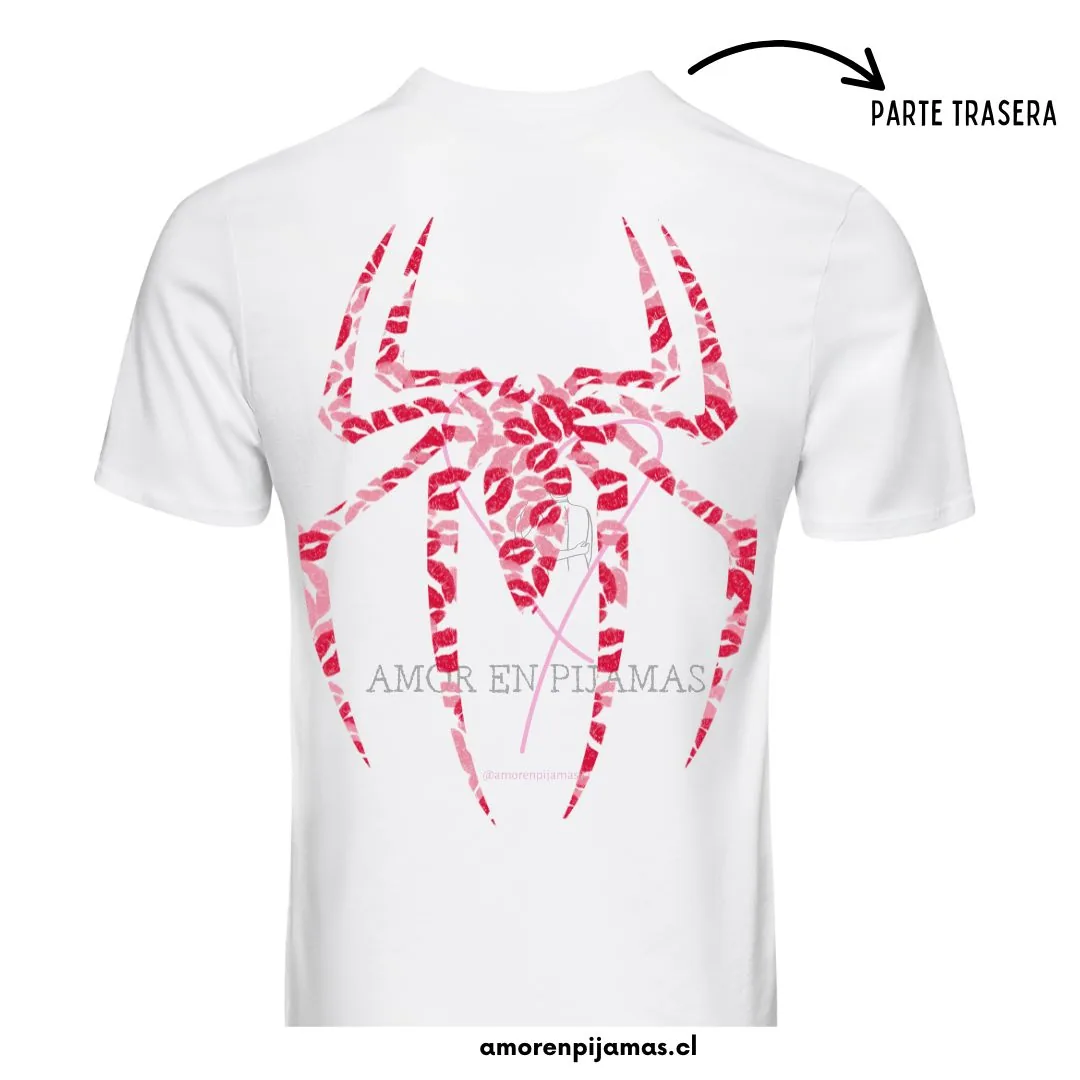 Polera de Besos Araña Rojo- Amor en Pijamas Polera VIral Novio Polera de Besos Araña Rojo- Amor en Pijamas Polera VIral Novio