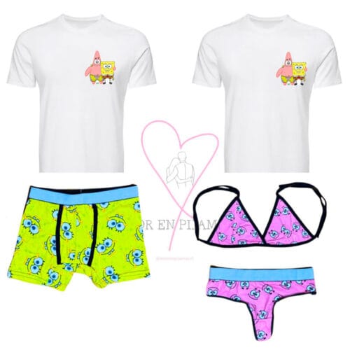 Pijama Bob Esponja y Patricio Ligero - Amor en Pijamas