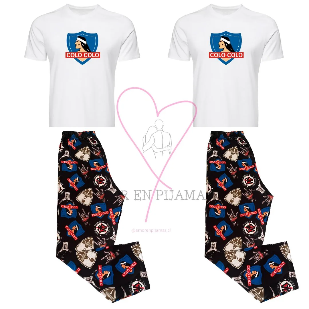 Pijama Colo Colo Amor en Pijamas para parejas Pijama Colo Colo Amor en Pijamas para parejas