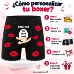 Boxer personalizado besos regalo para parejas - Amor en Pijamas