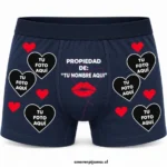 Boxer personalizado Propiedad de azul - Amor en Pijamas