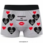 Boxer personalizado Propiedad de gris - Amor en Pijamas
