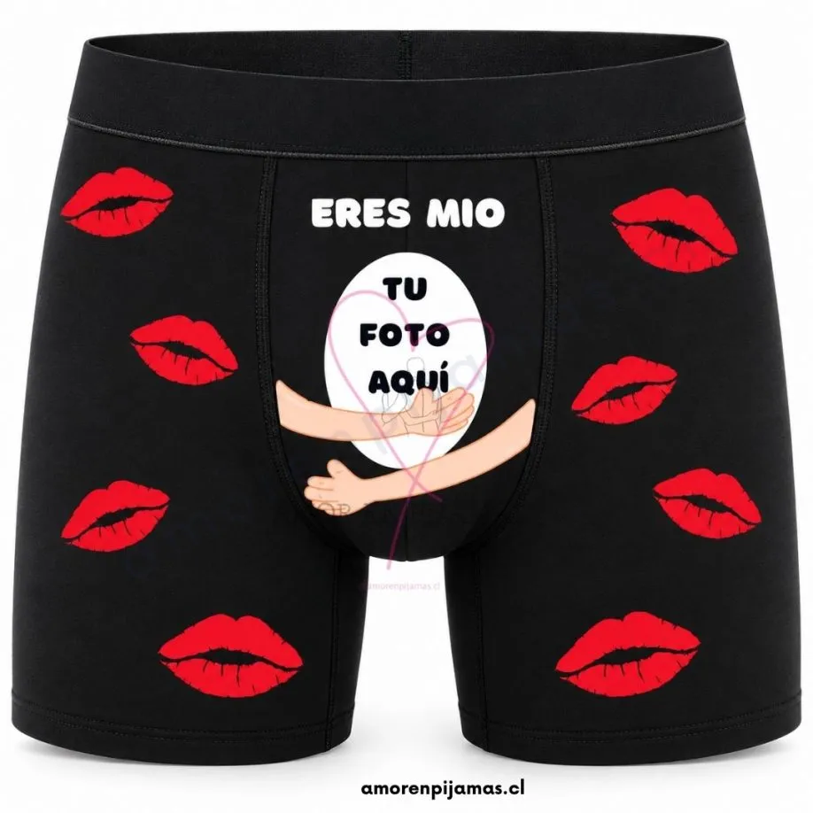 Boxer Personalizado Eres mio Negro - Amor en Pijamas Boxer Personalizado Eres mio Negro - Amor en Pijamas