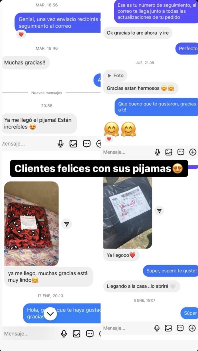 Cliente feliz de Amor en Pijamas