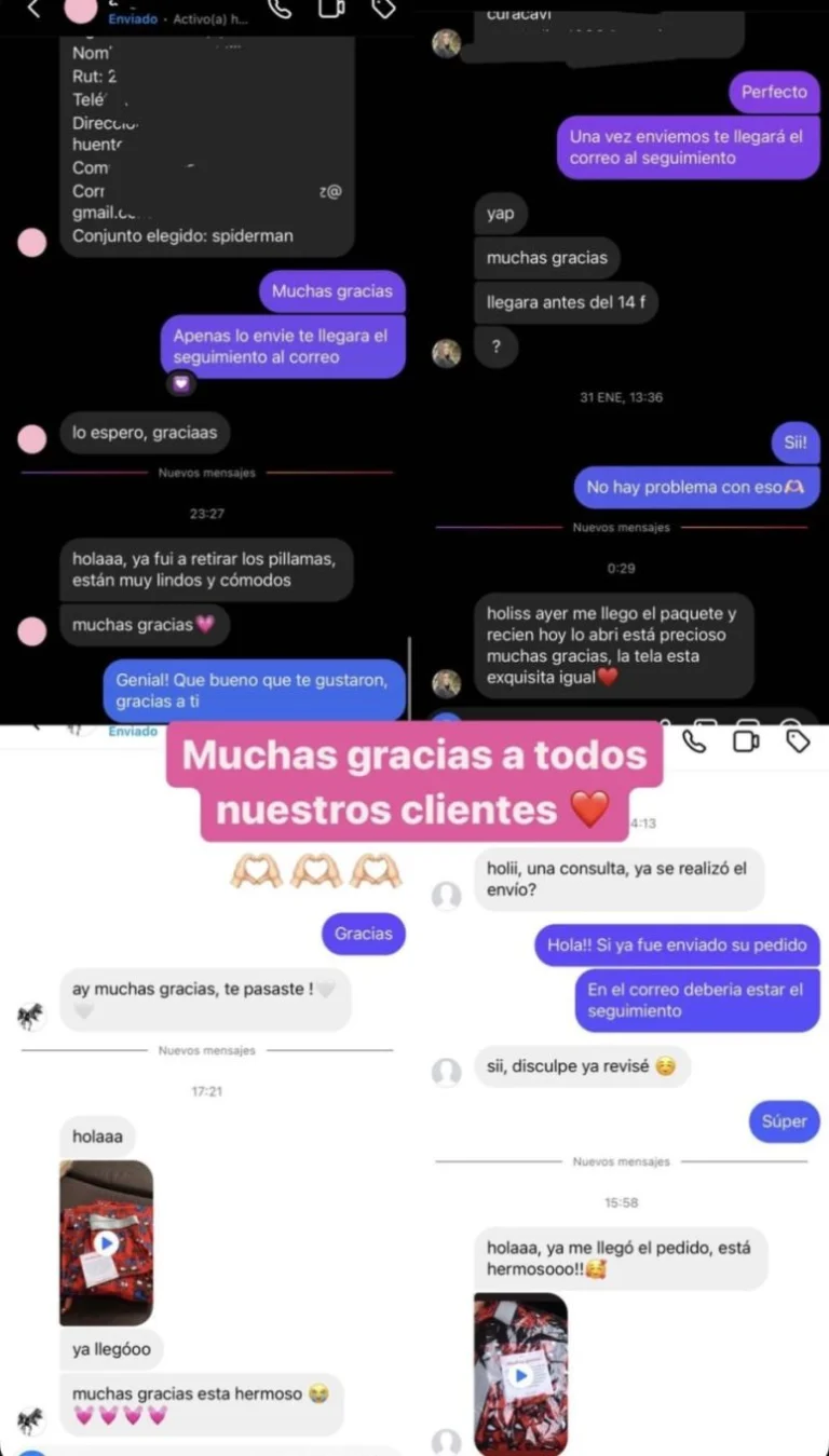 Cliente feliz de Amor en Pijamas