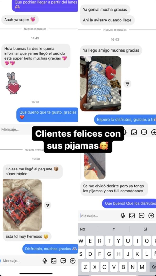Cliente feliz de Amor en Pijamas