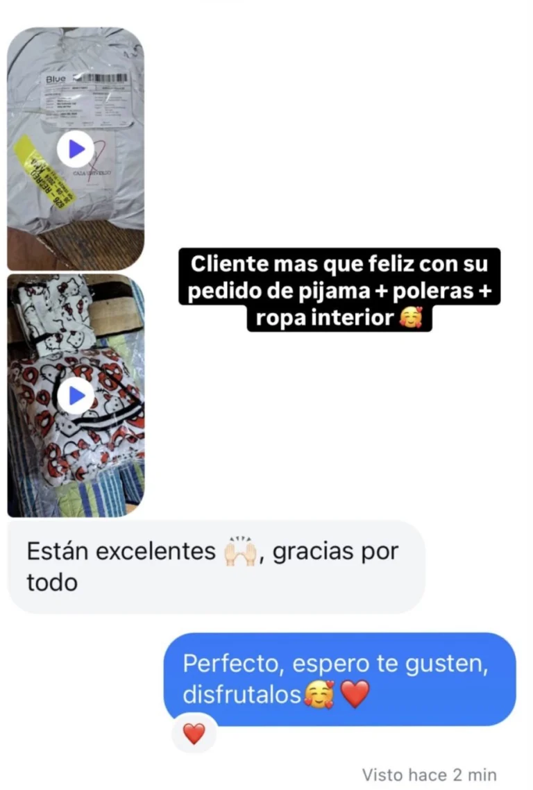 Cliente feliz de Amor en Pijamas