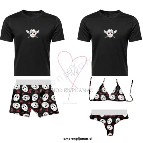 Pijamas para parejas Ligero Jason - Amor en Pijamas